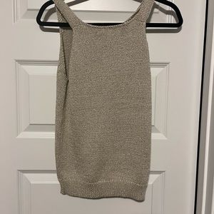 Gold Sparkly LOFT Sweater Shell